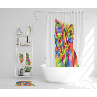 Nayyab Polyester Shower Curtain Set