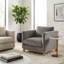 Fauteuil d'appoint 37 po Bennett, gris / vert