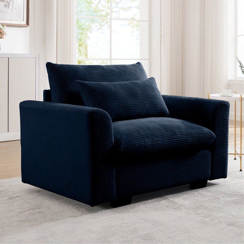 Fauteuil d'appoint Corduroy, Bleu