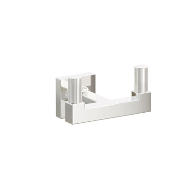 Emtek Select Double Hook w/ Small Square Rosette, Square Stem & Knurled Tip