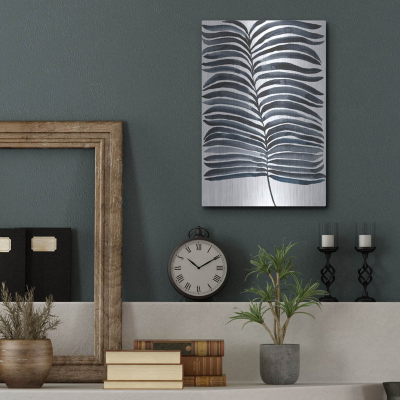 «Indigo Fronds II» par Regina Moore, H 16 po x l 12 po