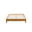 Structure de grand lit plateforme avec 4 pieds en bois franc et 2 pieds centraux supplémentaires - finition chêne-384336243-384336244