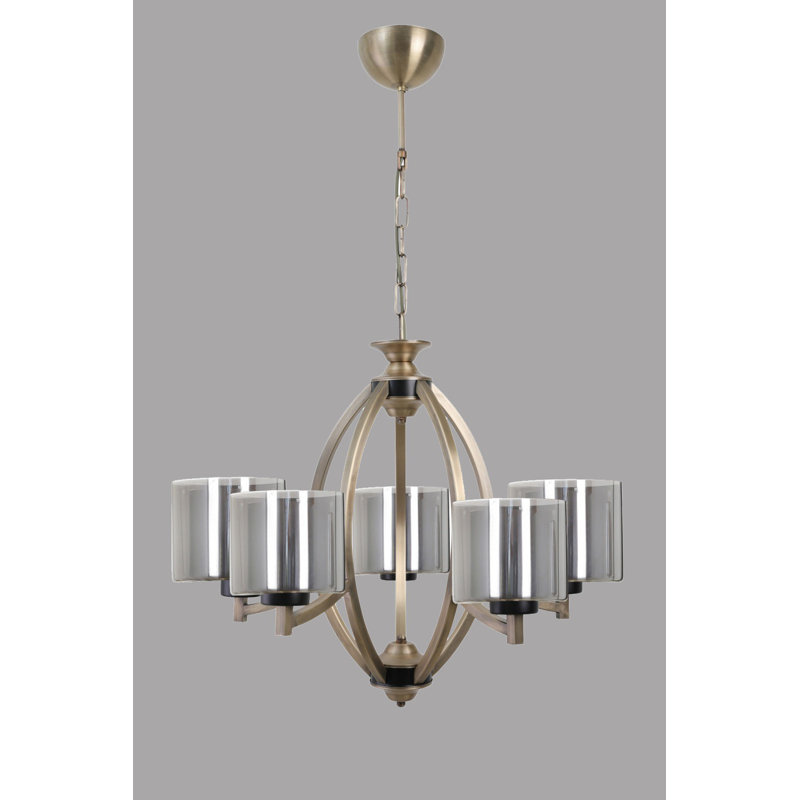 Dalonte 5 - Light Shaded Chandelier, Gold, Gold