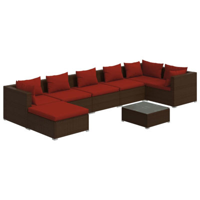 Ensemble modulaire de patio 23,6 po de largeur avec coussins