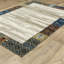 Tapis abstrait en polypropylène tissé à la machine en brun-1278759819