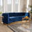 Kwajo 93.3" Velvet Tuxedo Arm Sofa