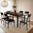 63" Extendable Kitchen Table Set for 4-6 People, 7-Piece Large Dining Table Set with 6 Chairs,Mid-Century Dining Room Table-813791625