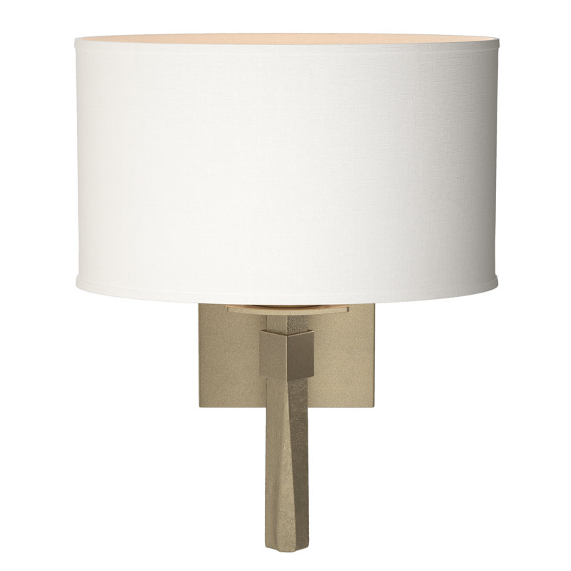Beacon Hall Oval Drum Shade Sconce, Natural Anna, Soft Gold