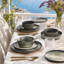  Service de table 24 pièces, service pour 8, brun verdâtre-2061352079