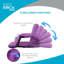 Chaise de stade rembourrée inclinable rembourrée avec coussin de siège - sièges de stade portatifs avec support pour le dos, 6 positions d'inclinaison, accoudoirs et sangles de transport pour le sport, le camping ou la plage, mauve-24819790