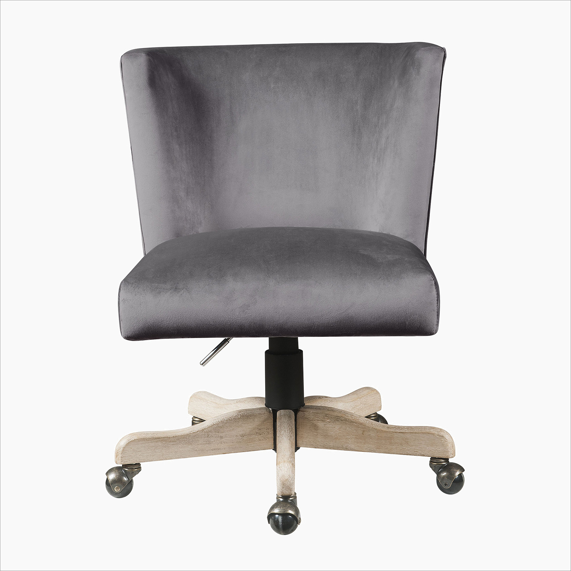 Gracie Oaks Grey Swivel Office Chair with Casters | Wayfair