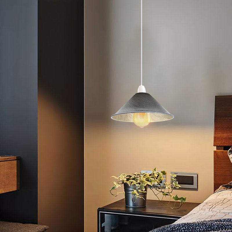 Abat-jour en forme de lampe de table en métal 22 cm avec abat-jour rétro industriel, abat-jour de plafond facile à installer pour la cuisine et la salle à manger