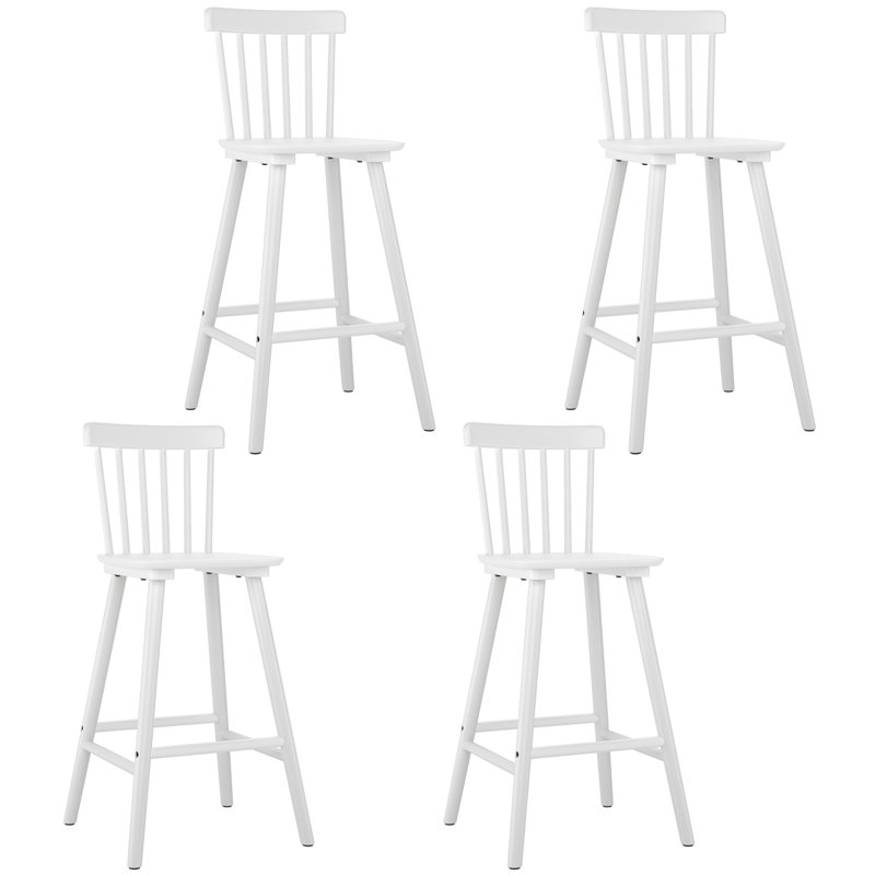 Tabouret Baggett, Blanc, 4, Tabouret de comptoir (siège d'une hauteur de 26 p