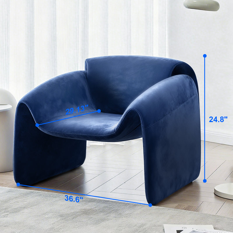 29.13 Inch Deep Padded Single Chair, Modern Comfortable Accent Chair,Suitable for Living Room, Bedroom, Study and Drawing Room.
