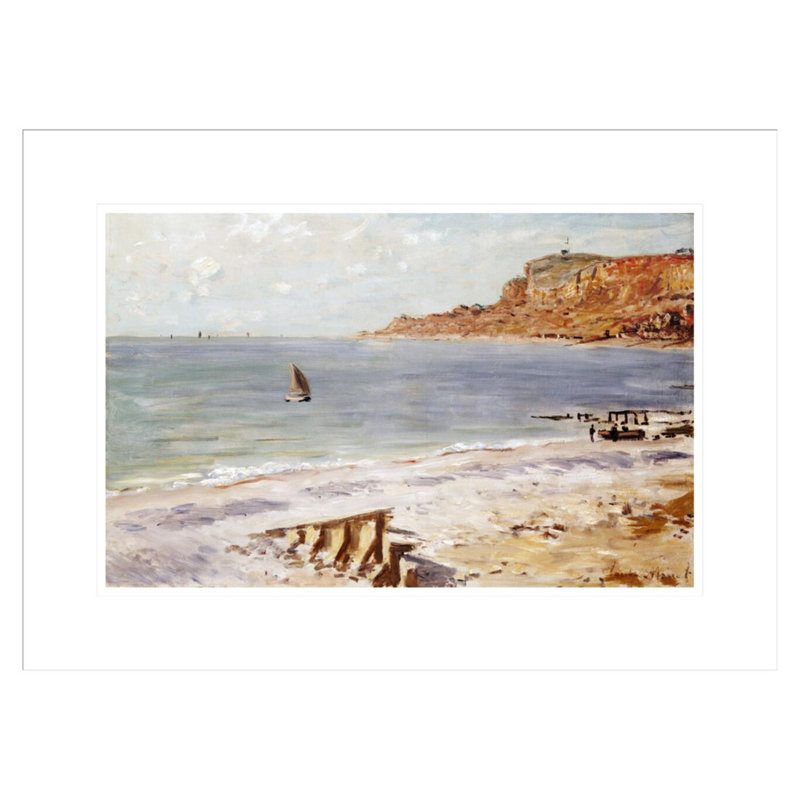 «Seascape at Sainte-Adresse» par Claude Monet, impression giclée encadrée, H 15,93 po x l 21,75 po