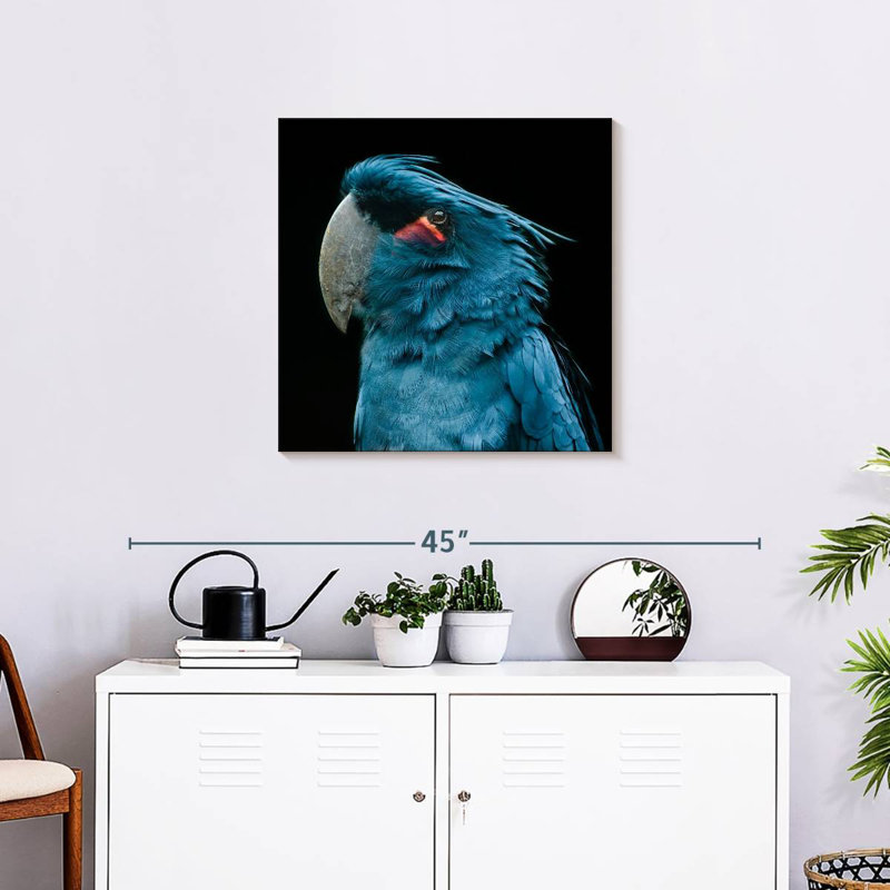Brampt Blue Bird Portrait, 24" H x 24" W