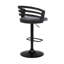 Tabouret de bar rotatif à hauteur ajustable Hancock en similicuir, bois et métal-14935369-89157371-63322040