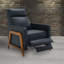 Leather Push Back Recliner - Midnight Blue-1564317206