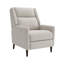 Fauteuil inclinable manuel Mid-Century moderne en tissu texturé à haut dossier avec pieds fuselés, mobilier de salon beige