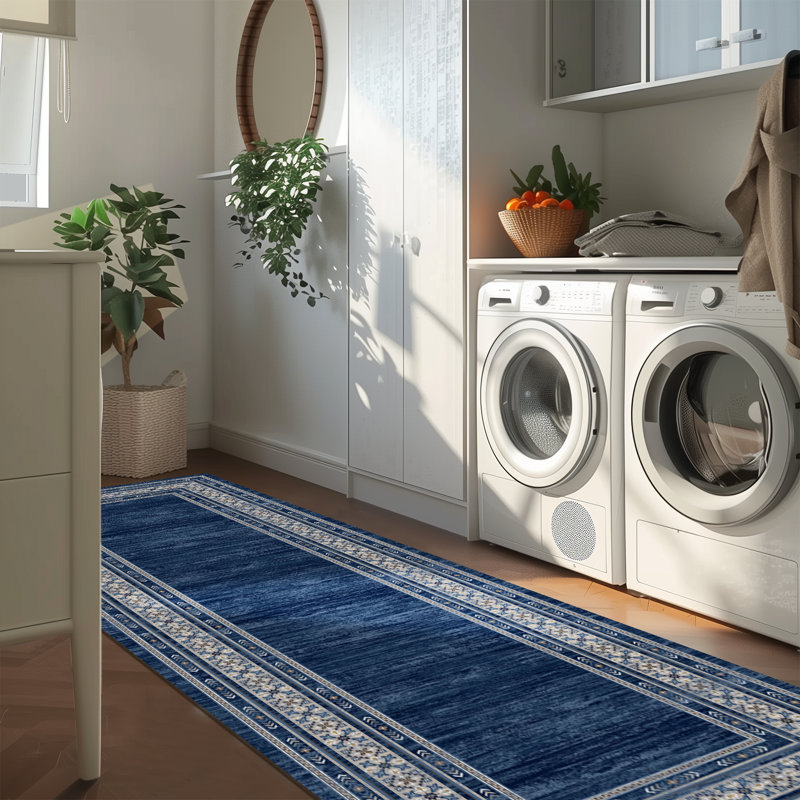Durable Classic Runner Rug Non-Pilling, Stain Resistant with Non-Slip Backing for High Traffic Areas, Runner 2' x 8'