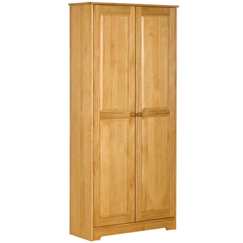 67" Pine Kitchen Pantry Cabinet Brown (Soft-Close)
