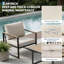 Ensemble de conversation pour patio 4 pièces - Canapé et table en corde tissée pour le jardin, le balcon et la cour-129590258
