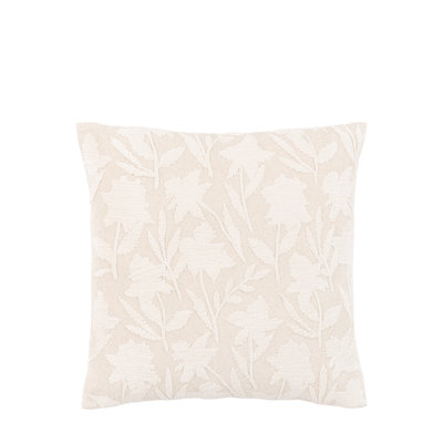 Floral Beige Square Cushion