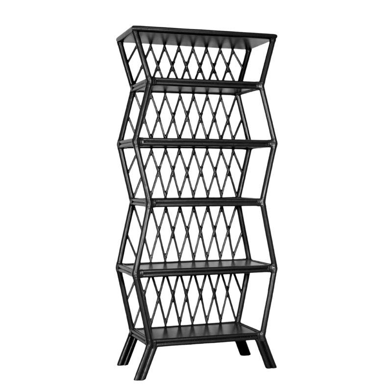 Hollywood Etagere Bookcase, Black