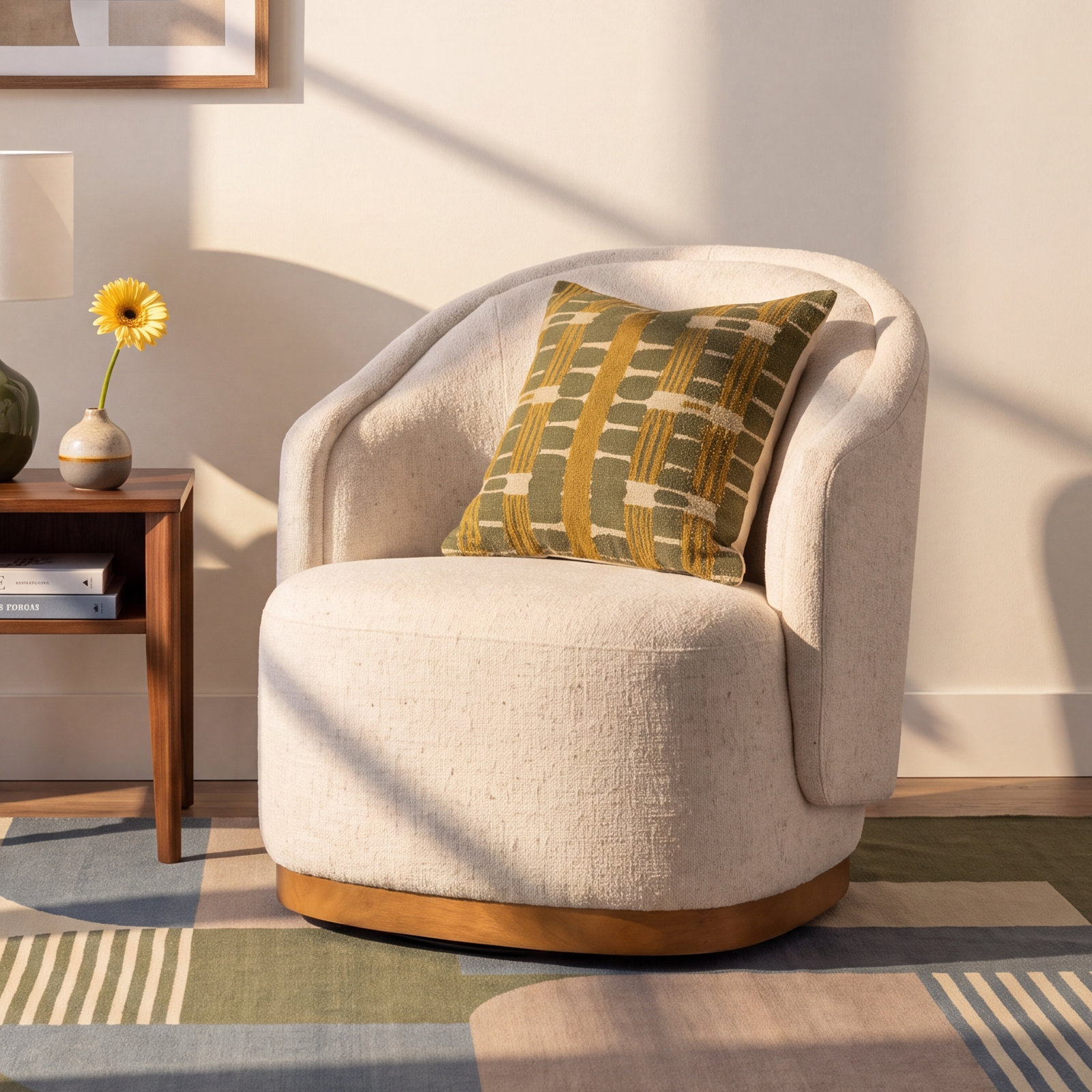 Matilde Swivel Barrel Chair