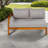 Spacious Patio Sofas, Acacia Wood L Shape Modern Set For Backyard Garden