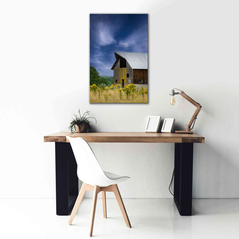 «Gerhilde Old Barn In A Summer Field on Canvas» par Don Schwartz, reproduction, H 40 po x l 26 po x P 1,5 po