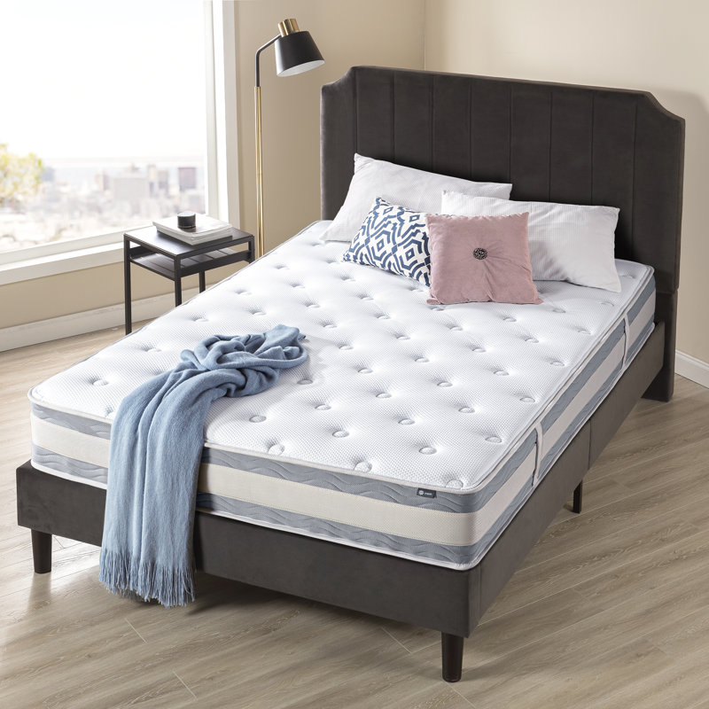 Zinus Green Tea Cooling Swirl Memory Foam Hybrid Mattress, King, 14"