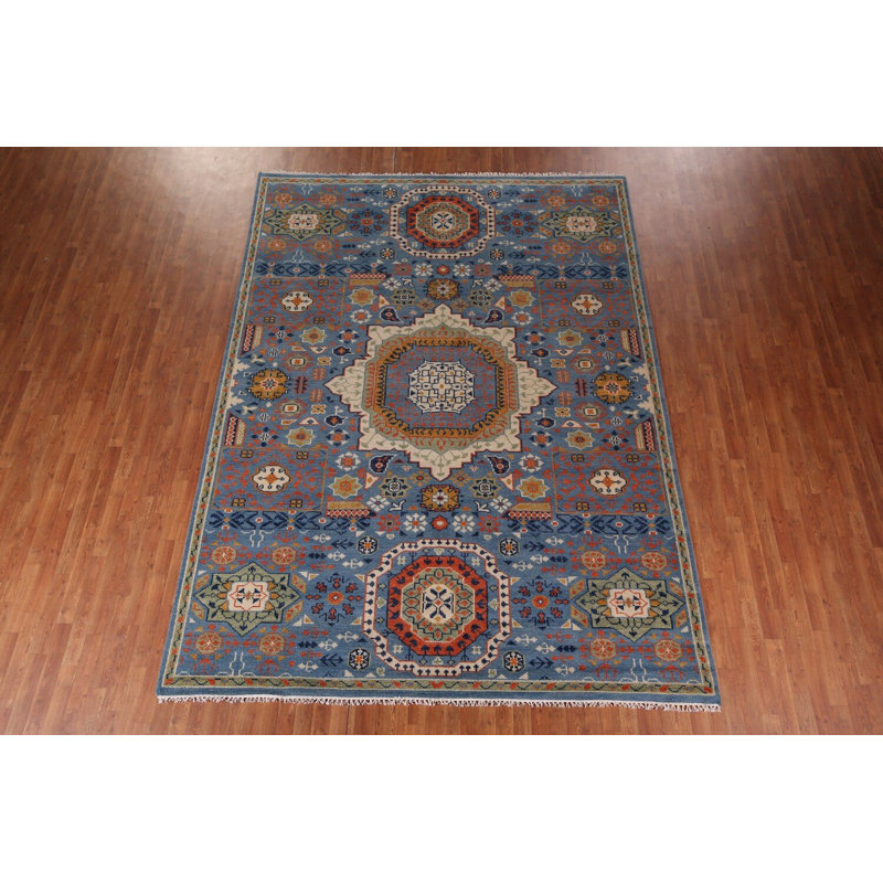 Geometric Wool Khotan Indian Area Rug 9x12