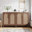 Ensemble de 2 buffets en rotin, armoire d'appoint