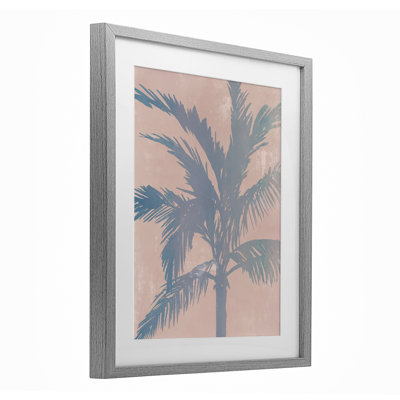 «Hazy Tropics Palm», reproduction encadrée sous verre, conception de Ian C.