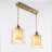 Aurelia Tumbled Gold Dual-Light Pendant