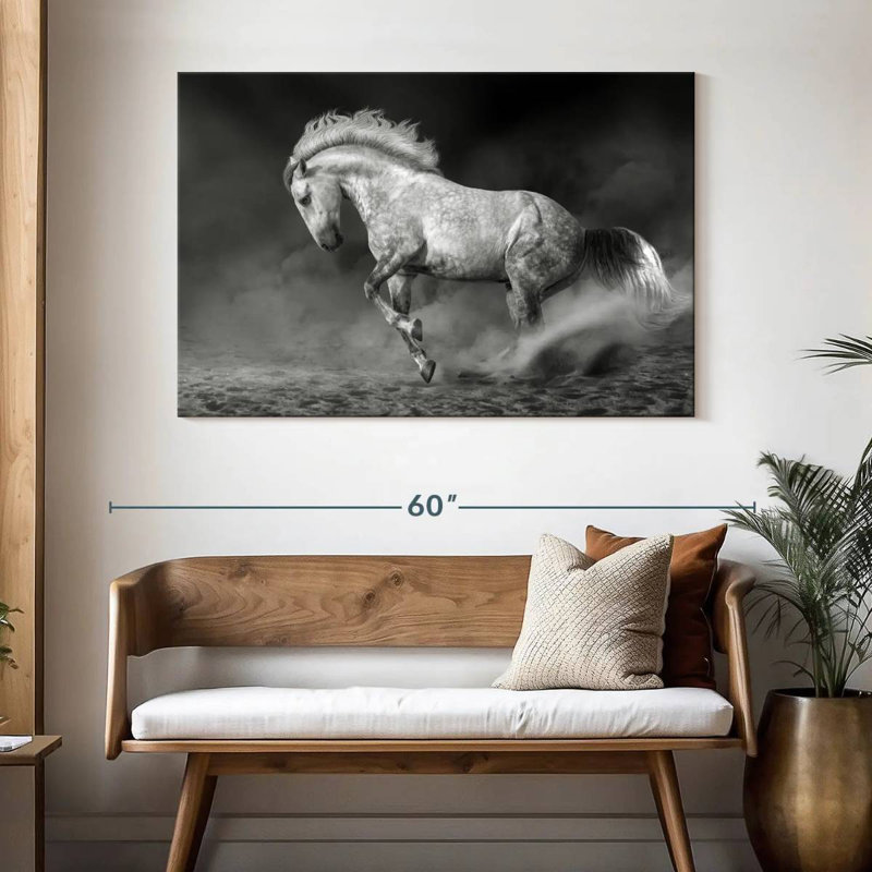 Cheval andalou Brampt, H 32 po x l 48 po