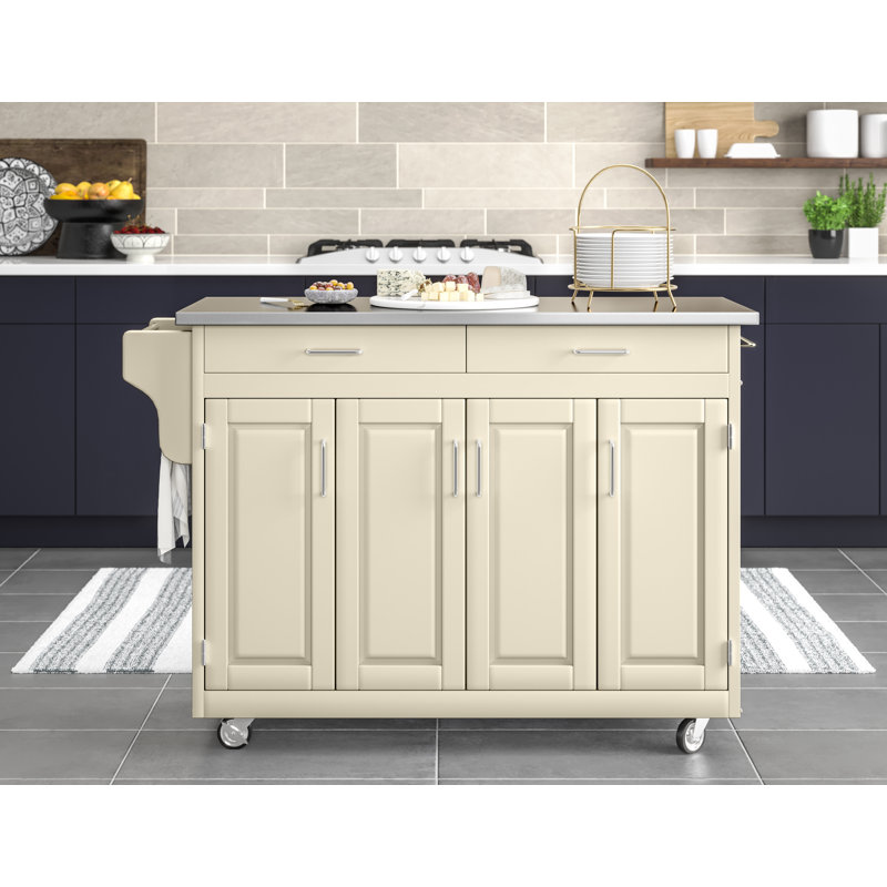 Littrell Kitchen Island, White