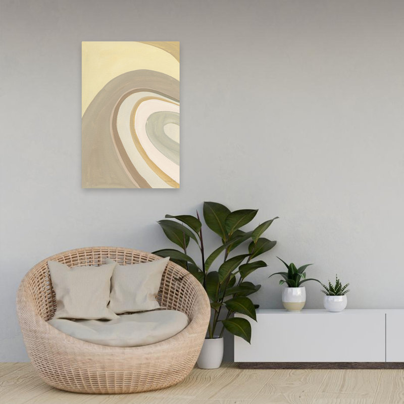 Abstrait et rosé dans l'art Groove I, H 24 po x l 16 po