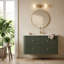 Meuble-lavabo flottant mural 36 po avec lavabo en acrylique intégré, 4 tiroirs à queue d'aronde à fermeture en douceur et deux poignées en vert antique-1984715438