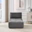 Chaise longue moderne en velours côtelé et mousse à mémoire de forme, sans assemblage, gris-2092144943-2092144936