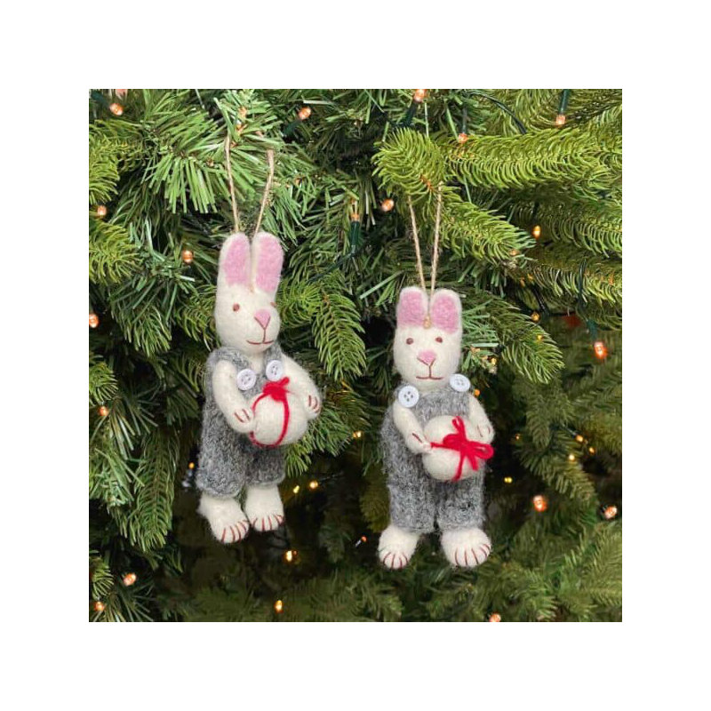15cm Wool / Felt Animals Hanging Figurine Ornament