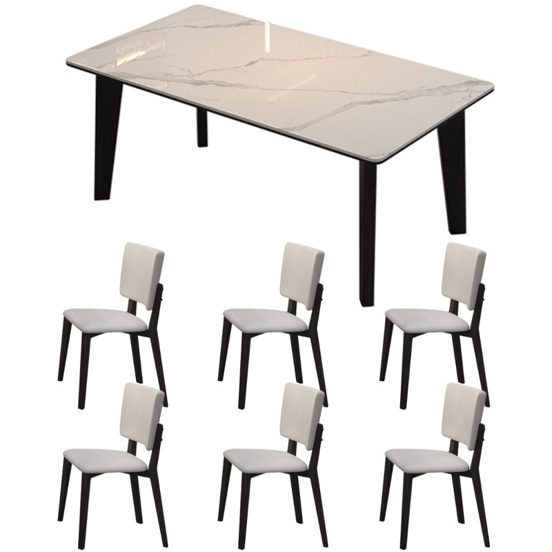 Ensemble de table de salle à manger Modern, H 29,52 po x L 62,99 po x l 31,49 po