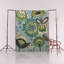 Tapis décoratif moderne multicolore à motif floral bleu-577438982