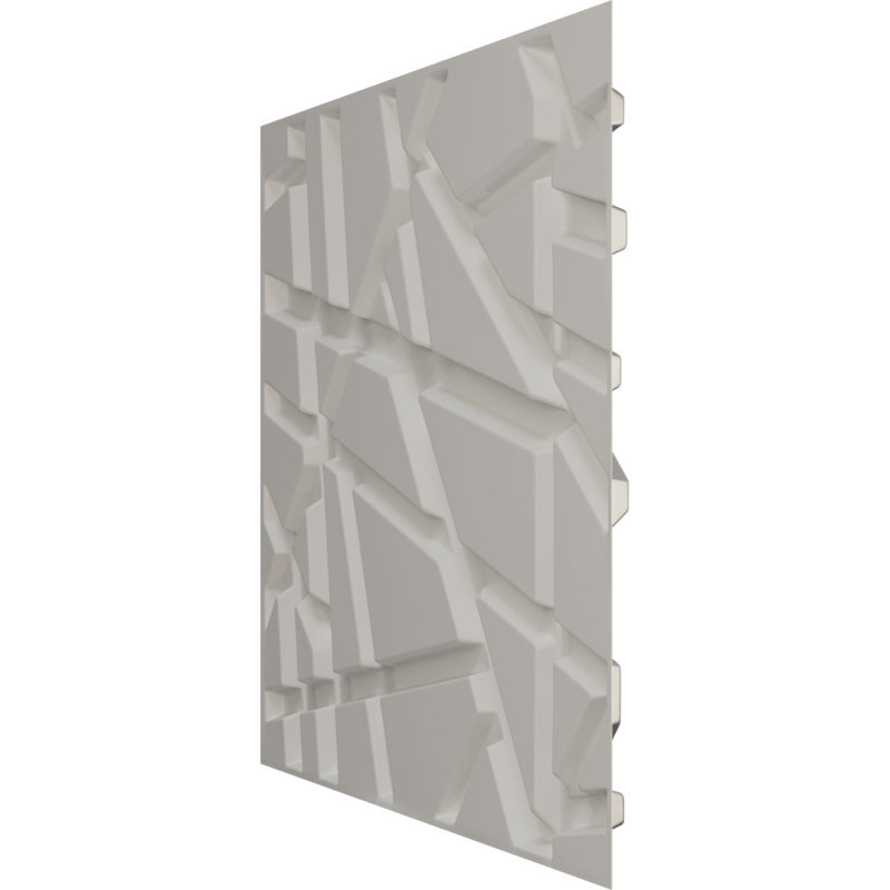 Panneau mural 3D décoratif Evergreen EnduraWall l 19 5/8 po x H 19 5/8 po, acier foncé métallique (couvre 2,67 pieds carrés)