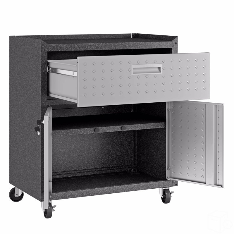 Armoire de garage 30 po, Noir/gris