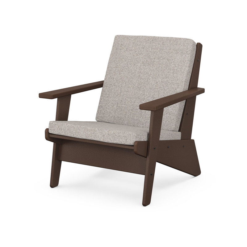 Riviera Modern Lounge Chair, Slate Gray, Natural