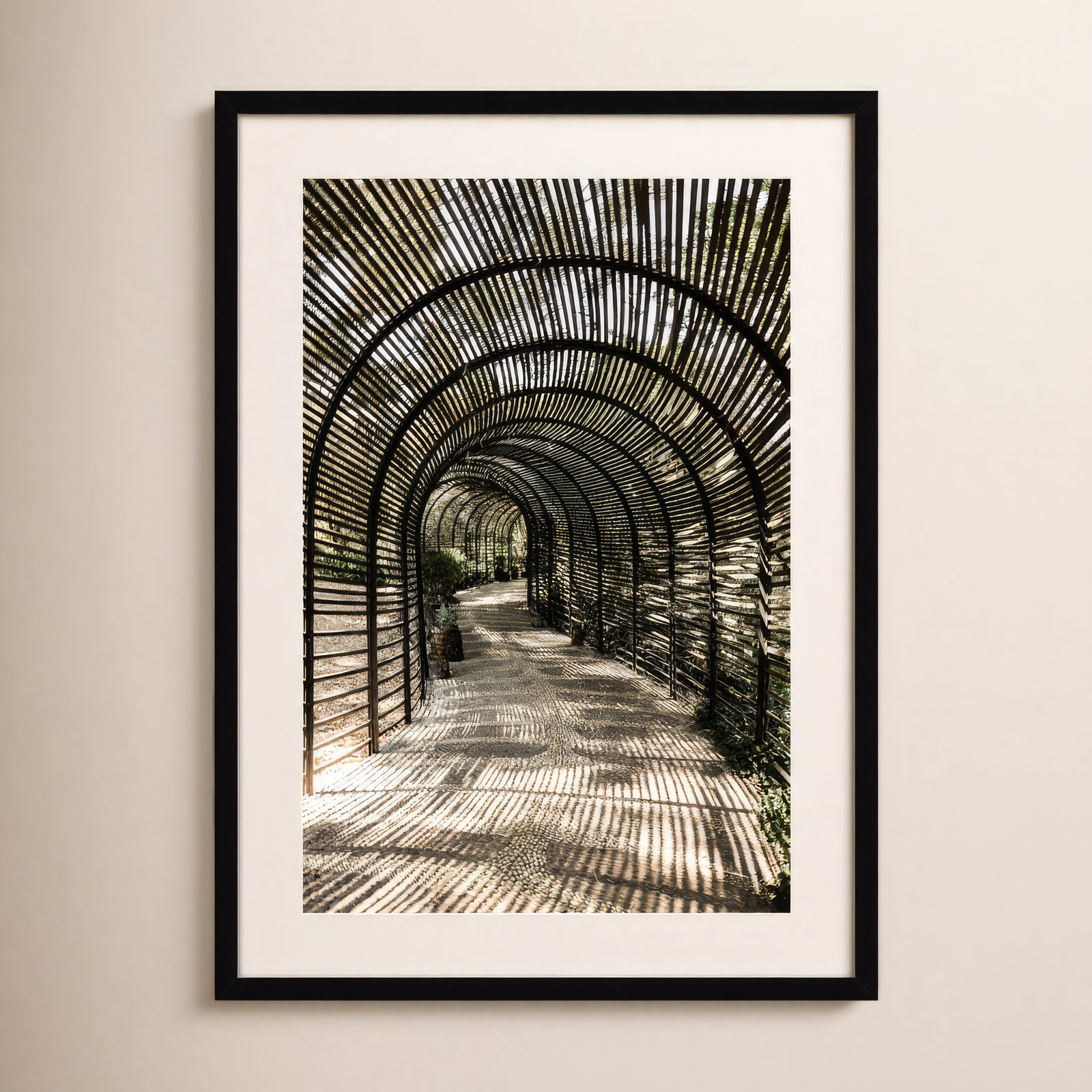 Nihan "Shadow Garden" Print, Black , 33" H x 24" W