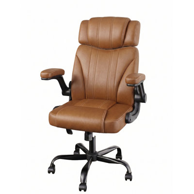 High-Back Ergonomic Office Chair with Flip-Up Armrests