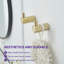 Ensemble de quincaillerie de salle de bain 4 pièces avec Porte-serviettes, porte-papier hygiénique et crochet à serviettes en or brossé-119009981